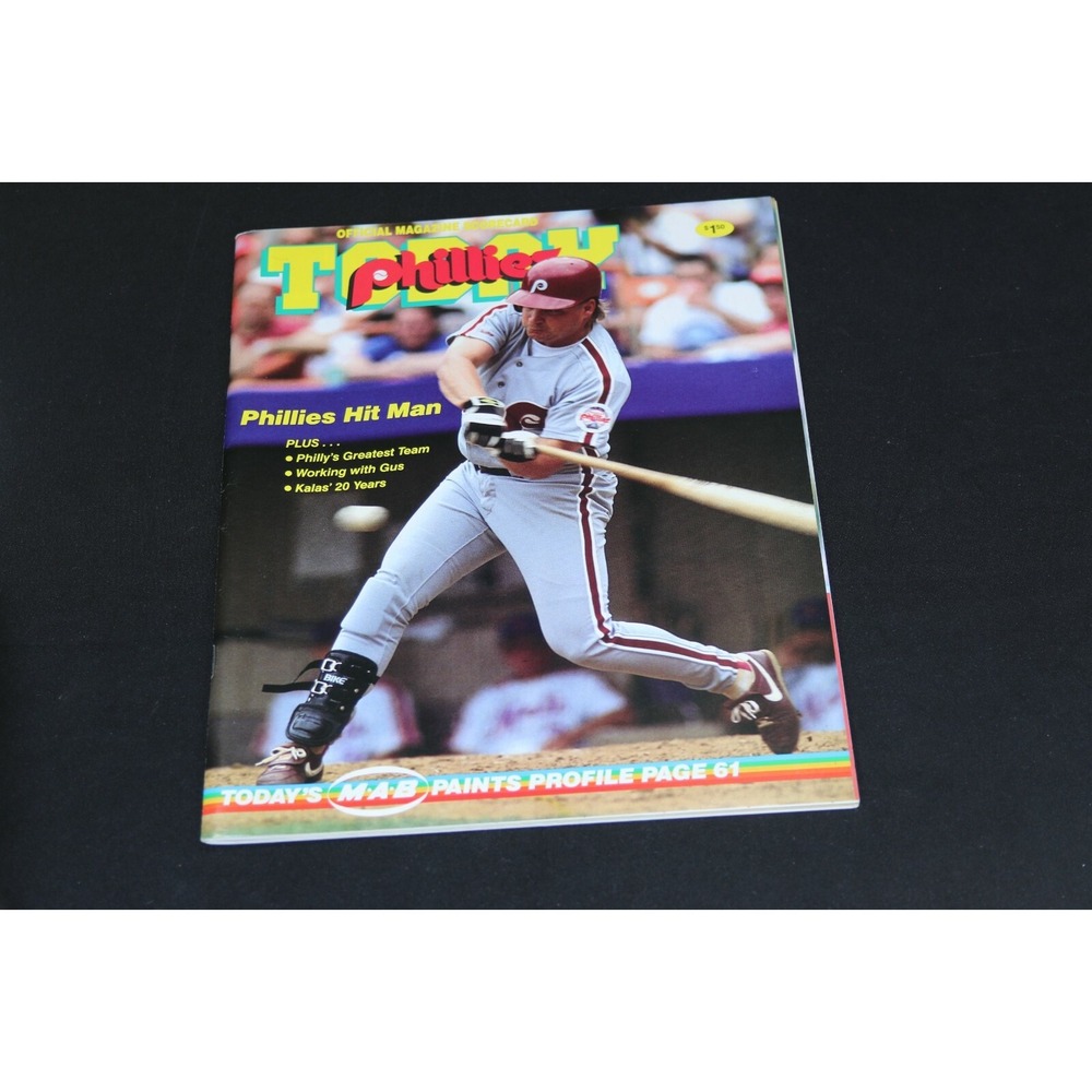 Vintage 1991 Philadelphia Phillies Today Official Scorecard Magazine MLB Program
